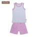 Organic Sleeveless Set - P006 (Blue/ Pink)